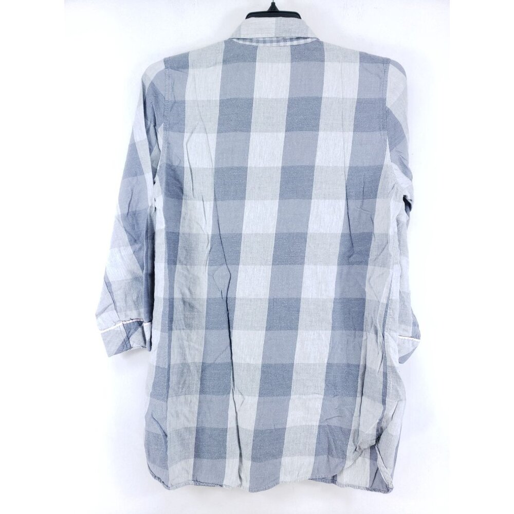 2 Victoria's Secret Shirt Women's Size Small Red Gray Plaid - Picture 4 of 14
